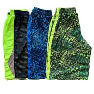 C9 by Champion Mesh Athletic Shorts Bundle of 3 Boys Size Large 12/14 Blue Green